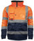 High Visibility Safety Security Reflective Protective Waterproof Workwear Bomber Jacket Fluorescent (M, Orange/Navy)