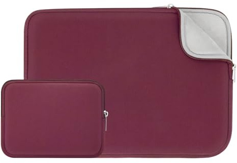 RAINYEAR Housse pour Ordinateur Portable 13pouces Petit Sac, Rouge | Étui de protection à doublure douce et moelleuse pour MacBook Air 13 pouces (M5 M4 M3 M2 M1) et MacBook Pro 13,3 et 14 pouces