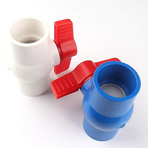 multi Rohr 4pcs 40~110mm PVC-Kugelhahn 1 1/4 „~ 4“ Innengewinde Geradsitzventil Gartenbewässerung Wasserrohrverbinder Aquariumbehälter Adapter Rohr (Color : 3 Inch Female, Diameter : White)