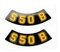 Set Aufkleber Simson S50 B - alte Form - gelb/schwarz für Seitendeckel