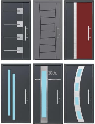 Scheurich Aluminium Haustür ISO-90 | Größe: 1250 x 2250 mm | Anthrazit