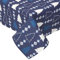 HOMESCAPES Tovaglia natalizia blu 100% cotone a 4 posti, 137 x 137 cm, motivo: albero di Natale Blue Winterland