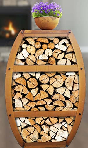 Westerholt 2617 Kaminholz Regal in Rost-Optik Höhe 101cm
