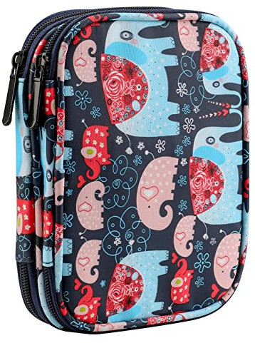 Coopay Crochet Hook Case, Crochet Hooks Organizer Empty, For Interchangeable Circular Needles and Ergonomic Crochet Hooks Storage, Travel Crochet Hooks Holder Storage Bag, Elephant
