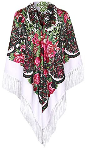 Damen Schal Winter Dreieck Schal Shawl Mode Drucken Groß wickelschal Warme Lässig Herbst Winter Schal Halstücher Poncho Weicher Schal