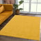 SANAT Kurzflor Teppich Wohnzimmer - Uni Modern Teppiche fürs Schlafzimmer, Arbeitszimmer, Büro, Flur, Kinderzimmer und Küche - Gelb, 200 x 290 cm