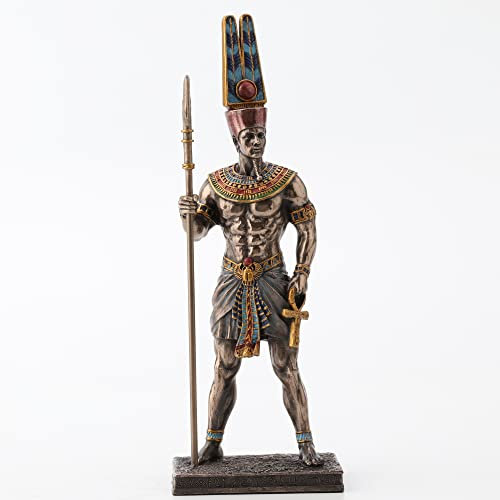 Veronese Design Amun Ancient Egyptian King of Gods Kunstharz-Statue, 26,7 cm hoch, bronzefarben