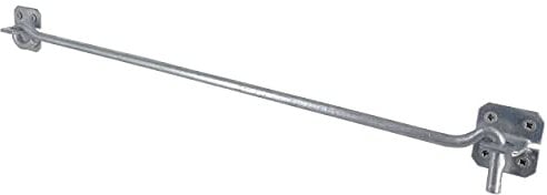 IRONTITE® Extra Long Cabin Hook 600mm (24), Gate Hook and Eye Latch Lock, Heavy Duty Door Hook and Eye Latch Known As Cabin Hooks for Doors. Ideally Suited to Shed Doors and Gates. (Galvanised)