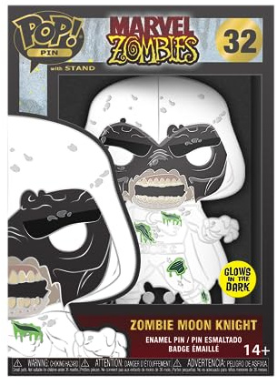 Funko Large Enamel Pin MARVEL: Zombie Moon Night - Moon Knight - Marvel Zombies Enamel Pins - Cute Collectable Novelty Brooch - for Backpacks & Bags - Gift Idea - Official Merchandise