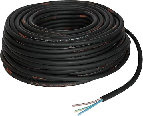 Heavy Duty Rubber Power Cable, H07RN-F, 3 Core, 2.5mm², (3G2.5), TITANEX - 2m Cut