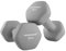 SONGMICS Hanteln, 2er Set, 2 x 5 kg, Hantelset, Kurzhanteln, Hexagon, Neopren-Beschichtung, Krafttraining, Workout, Fitnesstraining, für Zuhause, taubengrau SYL910G01