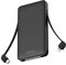 OKZU Portable Charger with Built-in Cables, 10000mah 22.5W PD 3.0 QC 4.0 USB C Fast Charging Power Bank, Type C Battery Pack Compatible with iPhone 14 13 12 11 Samsung Pixel (Black)