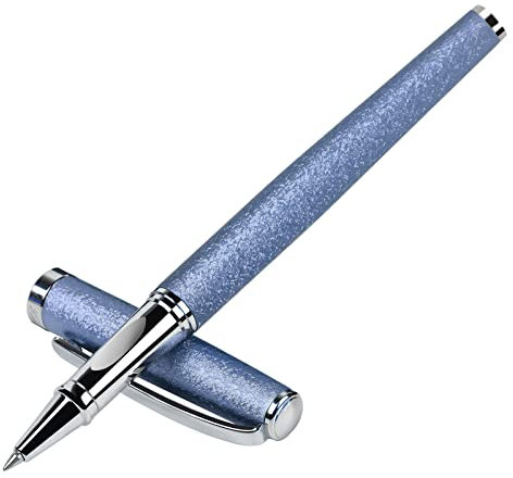 Zalantan Luxury Fancy Pens - Ballpoint Pen, Smooth Writing, Stylish Design, Executive Gift Box with 0.5mm Black Extra 2 Refill (Blue)