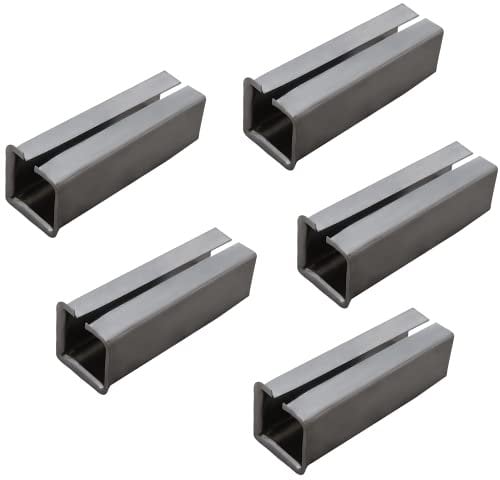 JUVA Ausgleichshülse Eisen Reduzierhülse zum einstecken - H5041 | Stahl blank | Länge 15 mm | Adapterhülse zum nachrüsten von 8 auf 9 mm | 5 Stück - Metall-Hülse für Einsteckschlösser & Türschlösser