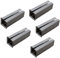 JUVA Ausgleichshülse Eisen Reduzierhülse zum einstecken - H5041 | Stahl blank | Länge 15 mm | Adapterhülse zum nachrüsten von 8 auf 9 mm | 5 Stück - Metall-Hülse für Einsteckschlösser & Türschlösser