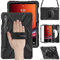 BRAECN Custodia Galaxy Tab S9 FE 10.9 Pollici, Cover Galaxy Tab S9 / S8 / S7 11 Pollici, Antiurto Robusto Cover con Supporto Girevole a 360° e Cinturino a Mano, Portapenne, Tracolla Portatile, Nero