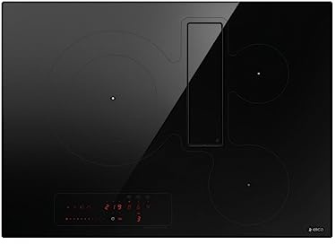 Elica PRF0184526, Induktionskochfeld mit integrierter Dunstabzugshaube NIKOLATESLA FIT 3Z BL/A/60, Black
