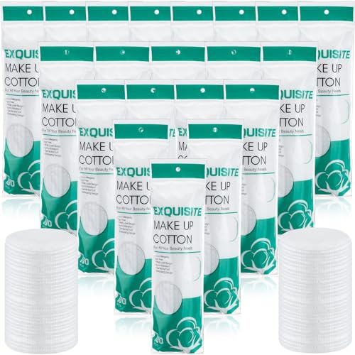 Maxcheck 2000 Stück runde Baumwoll-Peeling-Runde für Gesicht, Make-up-Entferner-Pads, Baumwoll-Pads für Gesicht, Wattepads zum Entfernen von Make-up, Toner-Pads