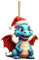 Weihnachtsdeko Drachen Baby Anhänger Weihnachten 2D Acryl Lustige Weihnachtskugel Dinosaur Cute Deko Christbaumkugeln Personalisiert Weihnachtsbaum Schmukdeko Tannenbaumschmuck