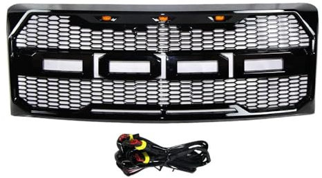 Auto 3D Frontgrill, Für Ford F150 Raptor 2009-2014, Kühlergrill, Vordere Niere Stoßstange Grillersatz, Zubehör für Außenmodifikationen