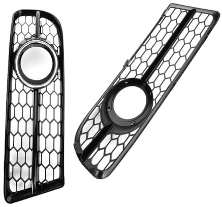 Kühlergrill Auto Auto-Frontstoßstange-Nebelscheinwerfer-Kühlergrill-Abdeckungen Unterer Waben-Nebelscheinwerfer-Grill Für Audi A4 B7 S4 B7 A4 Für S-Linie 2005–2008 Frontgrill(Chrome Silver)