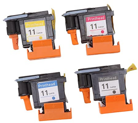 4 Stück Druckkopf Druckerkopf Magenta Schwarz Cyan Gelb Druckkopf Ersatz für HP Designjet 100 110 111 500 510 800 813 850 STABIL UND ZUVERLÄSSIG Der Druckkopf-Ersatzkopf Cyan-STK