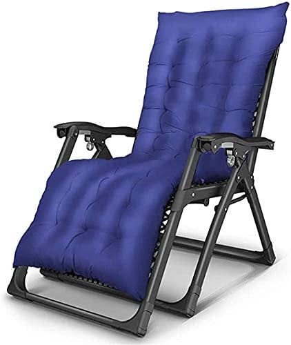 HGKMQ Leichter Zero-Gravity-Sonnenliegen-Stuhl, zusammenklappbar, Relaxer mit atmungsaktiver Matratze, Liegestuhl, Liegestuhl für Strand, Terrasse, Blau charitable