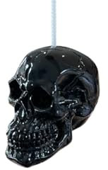 Small Skull Light Pull with Cord and Connector (Black)