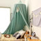 Odot Betthimmel Babybett, Einfacher Stil Betthimmel Mädchen und Jungen Himmelbett Vorhänge Kinder Baldachin Kinderzimmer Rund Hängende Princess Moskitonetz für Babyzimmer (Grün,65cm)