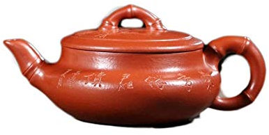 QXSJEDYCH LIANXIAO - Théière Faite À La Main Tasse À Thé Peau Ridée Zhuni Gentleman Théière en Bambou Unique Oriental Violet Théière Sable Pot Couleur : Zhu Mu Théières