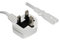 3M UK 3 Pin Cord to IEC C7 2 Pin Mains Power Lead Fig Figure 8 Cable Kettle Lead for Printer, Laptop Charger, Smart LED LCD TV Monitor, 3 Meter - White
