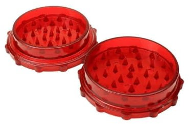 Plastic Herb Grinder 3 Part Magnetic Shark Teeth Assorted Colours, 60mm 3 Piece Herb Grinders, Portable and Pocket Size, Smell Proof Airtight Stash Compartment (62MM 2 Piece)