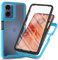 Funda para Motorola Moto E14 / G24 / G04 funda y cristal blindado con protector de pantalla integrado resistente a los golpes funda protectora 360 grados protección completa TPU silicona Case para