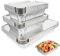 Huhemy Bandejas Aluminio Desechables 10 Piezas,Bandeja aluminio,Bandeja Barbacoa Grandes Bandejas de Aluminio,Para Cocinar, Asar, Cocinar, Catering, Congelar. (2200/1100/700ML)