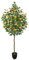 Oairse 150 cm plantas artificiales grandes de naranjo planta artificial árbol de naranjo grande en maceta árbol artificial para interior y exterior, decoración moderna, decoración cuarto de baño