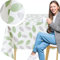 KP Home Tischdecke Abwaschbar, Pflegeleicht Rechteckig Abwischbare PVC Tischdecke 200x137cm, Wetterfeste Esstischdecke für Innen und Außenbereich, Wachstuchtischdecke Wischfest mit Grünes Blatt Design