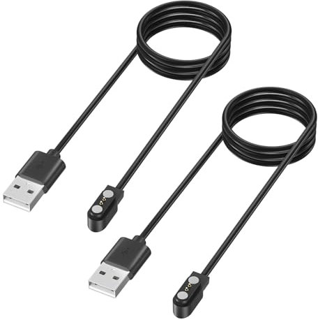 Oumida Chargeur Pour Yamay SW023, Willful SW021, Câble de charge USB pour ID216, ID205L, ID205S, ID205U, ID205S, Uwatch 3S 3 2 2S, Magnétique Chargeur Montre Connectée 100cm (2 Pins 2.84mm)