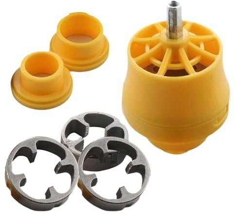 Vjeybv Ensemble de filières rondes pour filetage de tuyau, outil de plomberie, outil de fabrication de filetage, kit d'enfile-tuyau pratique, meulage complet pour la production de tuyaux d'eau