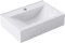 doporro Lavabo da Appoggio Lunghezza 45cm, Lavandino Bagno Rettangolare in Ceramica Nano Rivestimenti Brüssel118C, Bianco Lucido