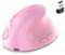 Peowuieu Mouse Ottico Ergonomico Verticale USB 2.4G Wireless + Bluetooth Ricaricabile A Doppia modalità per Computer Notebook Rosa