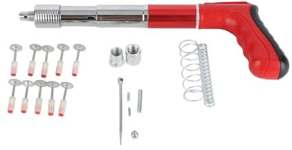 Manual Mini Steel Nail Gun Concrete Nail Gun Kits with 10pcs Round Nails, Wall Fastening Rivet Tool, Wire Slotting Device Decoration Tools Shooting Machine, 5 Speed Adjustable