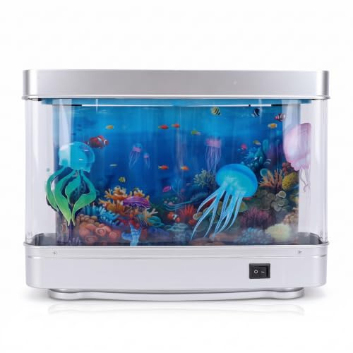 SENECESLI Gefälschte Fischtank Kleine Falsche Aquarium Dekorative Lampe, Künstliche Tropische Fisch Dekorativ Bewegende Aquariumlampe
