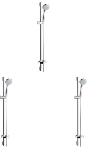 hansgrohe Croma 100 wassersparendes Duschset 0,90m, 4 Strahlarten, Chrom (Packung mit 3)