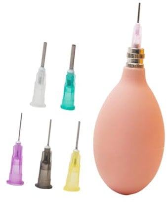 Perfeclan Precision Tip Applicators Clay Tools Set Squeezable,Oil Solvent,Applicators,Squeeze,Bottle Pottery Tool for Glue Applications, pink