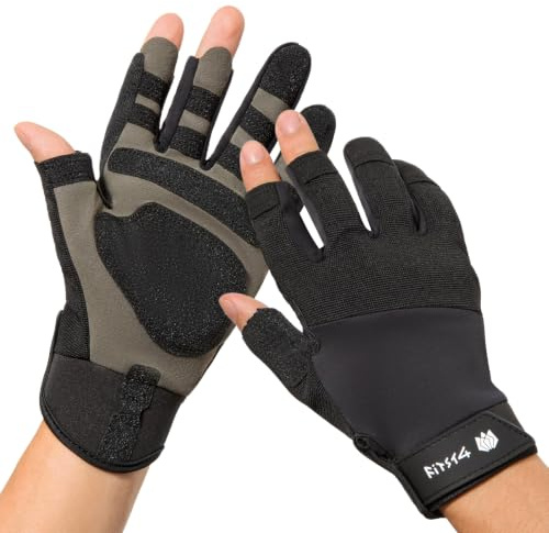 FitsT4 Sports Gants de voile pour homme - Gants de pagaie pour kayak, voile, pagaie, pêche, pêche, dinghy, bateau gonflable