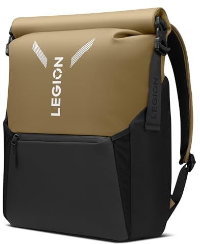 Zaino per laptop da gaming Lenovo Legion GB500, capacità espandibile fino a 25 litri, adatto a laptop da 16 pollici, resistente all'acqua.