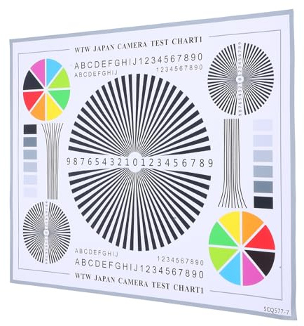 Lens Focus Calibration Chart Paper Camera Adjustment Card | Cctv Installation Alignment, Indoor and Outdoor Use, Sturdy Paper Design, Intuitive Test Pattern for Monitoring Systems