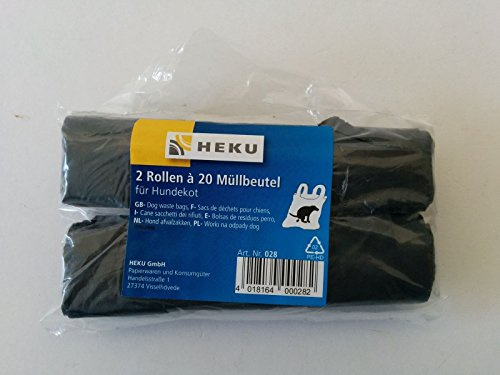 HEKU 0028 Müllbeutel Hundekotbeutel 2 Rollen á 20 Beutel