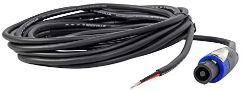 Rockville RHC20 20ft Speakon to Bare Wire Speaker Cable, 16 Gauge, 100% Copper, High-Fidelity Audio, Durable Build, Easy Connectivity, for DJs and Home Audio