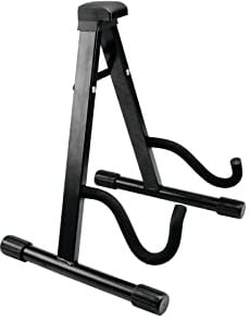 DIMAVERY Gitarrenständer für E-Gitarre schwarz | Ständer für elektrische sowie akustische Gitarren und E-Bässe